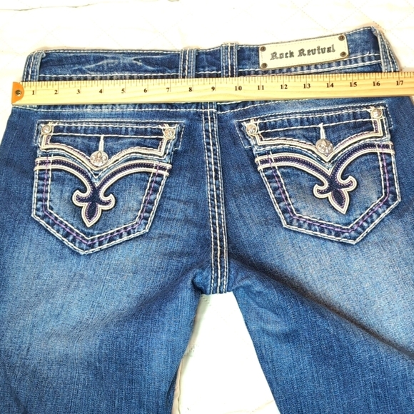 Rock Revival Woman's Low Rise Allegra Ankle Skinny Jeans Size 30. - Picture 13 of 16